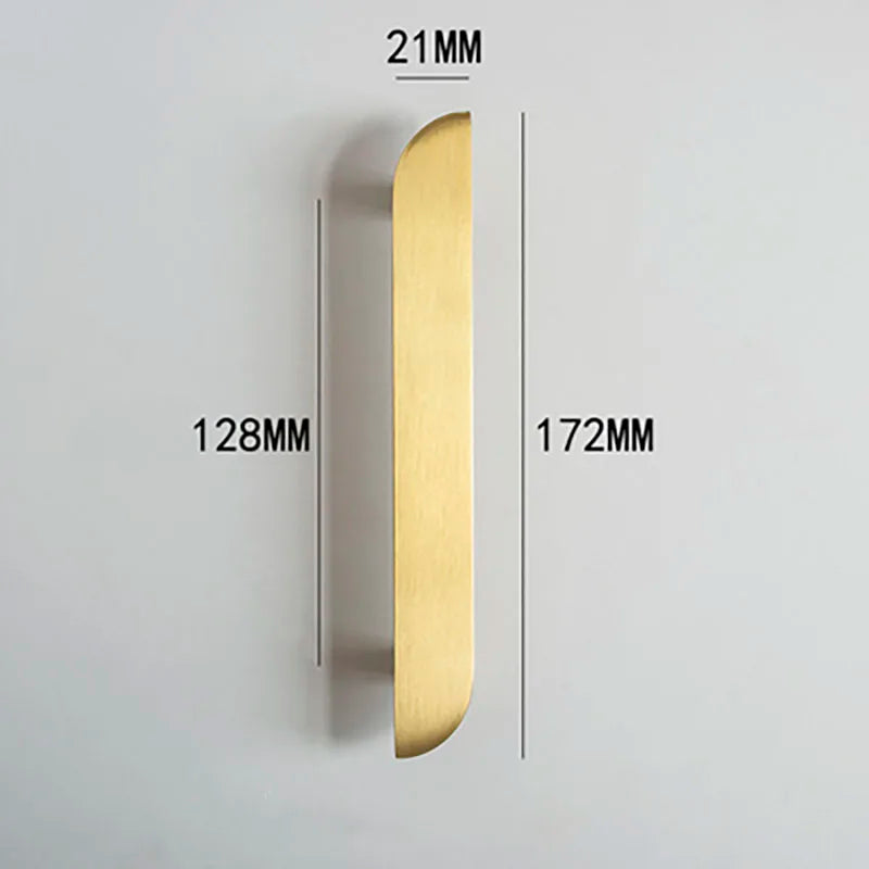 Modern Simple Wardrobe Handles – Brass Cabinet Knobs and Drawer Pulls for Furniture