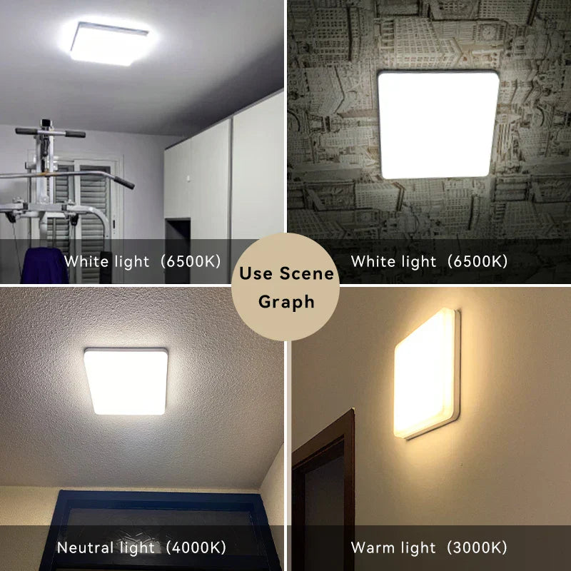 Smart LED Ceiling Lamp with Dimmable App Control - Modern Square Ceiling Light for Kitchen, Living Room, and More