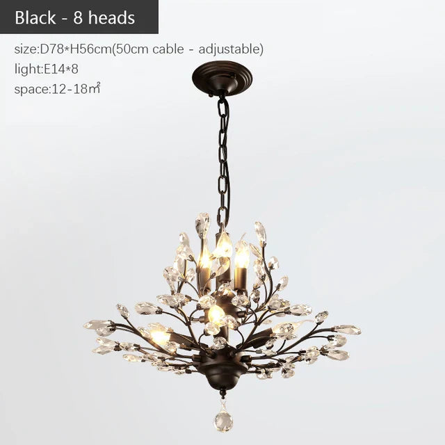 Modern Crystal Chandelier - Perfect for Living Rooms, Dining Areas, and Bedrooms