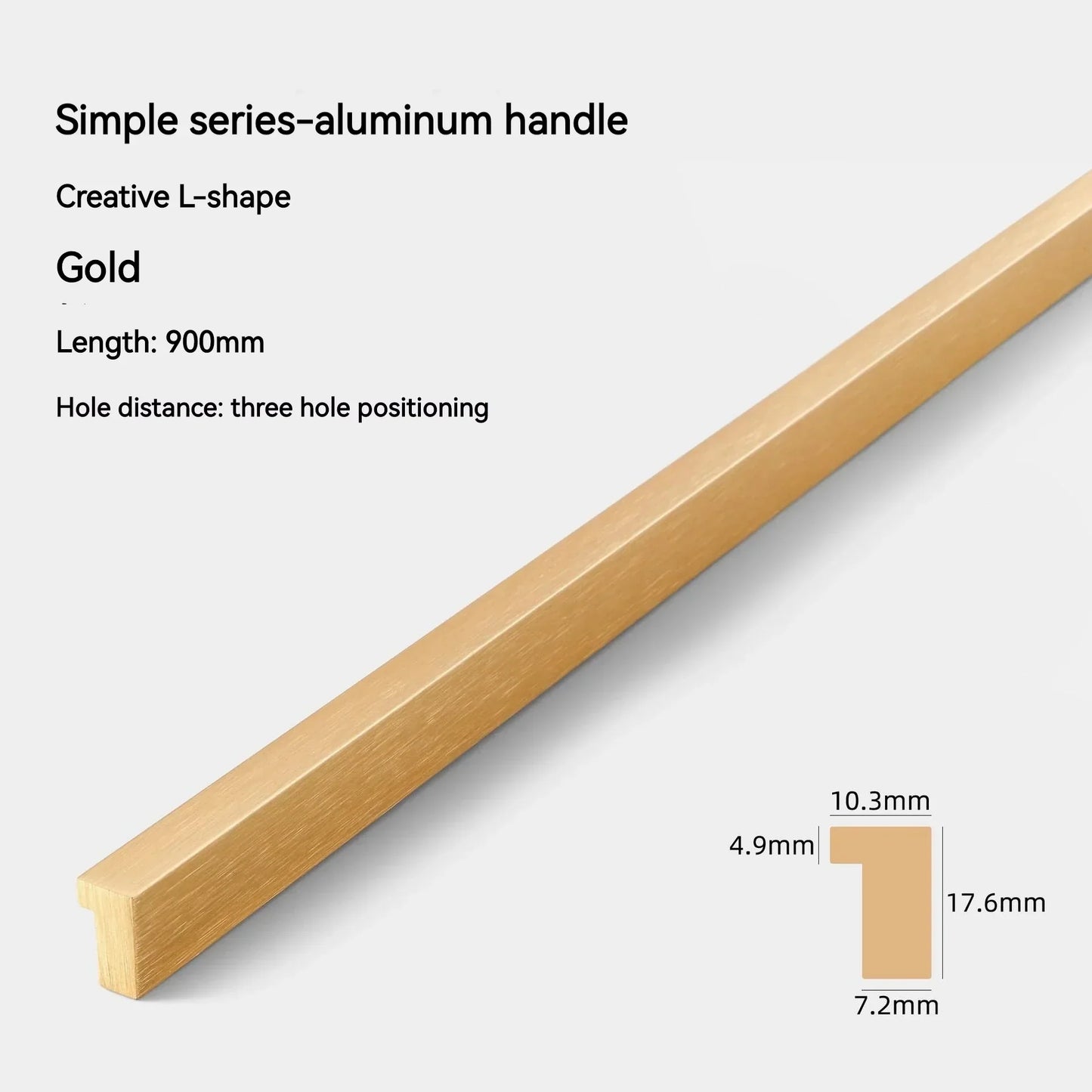 Modern Long T-Bar Aluminum Cabinet Handles – Brushed Gold, Silver, and Black Pulls for Drawers and Cupboards (700-1200mm)