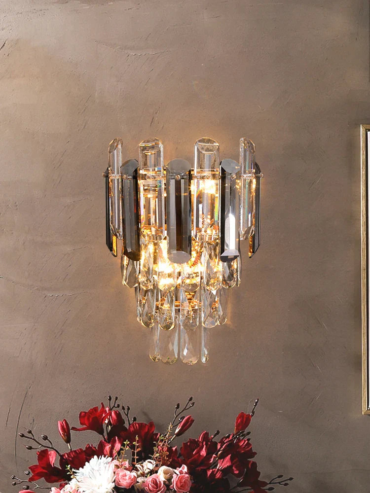 Abigail's Modern LED Crystal Wall Lamp - Elegant Interior Dec