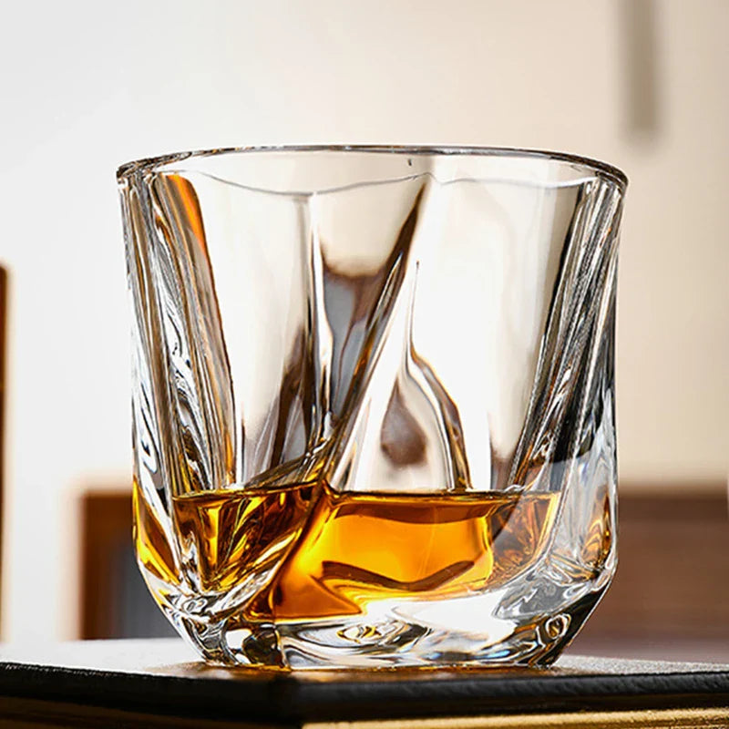 Dlight Decor Spiral Square Glass Cup Set 170ml (1pc/2pc)