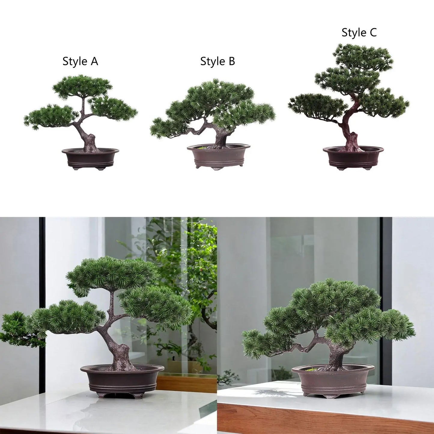 Artificial Bonsai Tree Potted Plant Decoration for Living Room