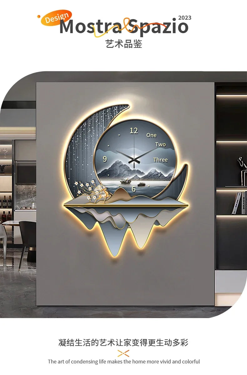 Dlight Decor Clock Wall Light with Luxury Crystal Glow
