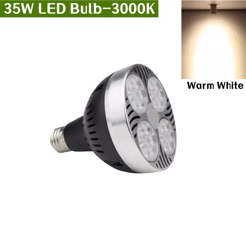 E27 LED Track Light Holder Base - 2-Wire Rotatable Ceiling Rail Lamp Fittings