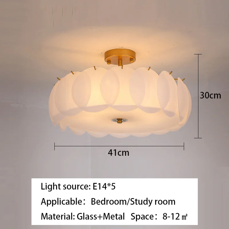 Modern Light Luxury Round Glass Ceiling Chandelier - Ideal for Living Room Decoration, Bedroom, Study, and LED Indoor Lighting for Home