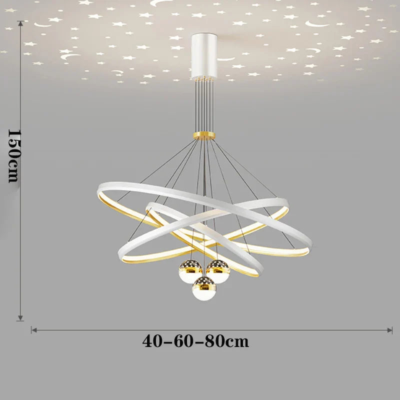 Chic Nordic Dining Room Chandelier - Stylish Ceiling Lamp for Indoor Lighting