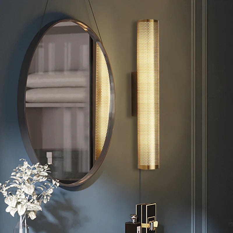Brass Iron Wall Lamp - LED Indoor Decor Wall Light, Luxury Sconce for Mirror Lights, Living Room, Bedroom, Loft, and Retro Corridor Lighting