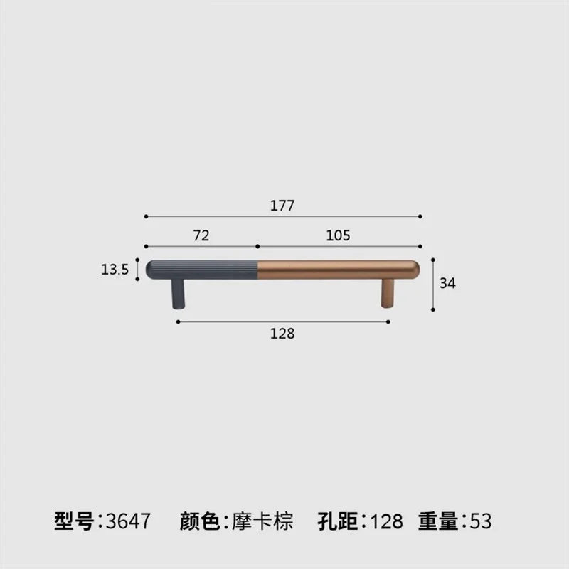 Dual tone Long Kitchen Cabinet Handles – Multicolor Wardrobe and Drawer Knobs