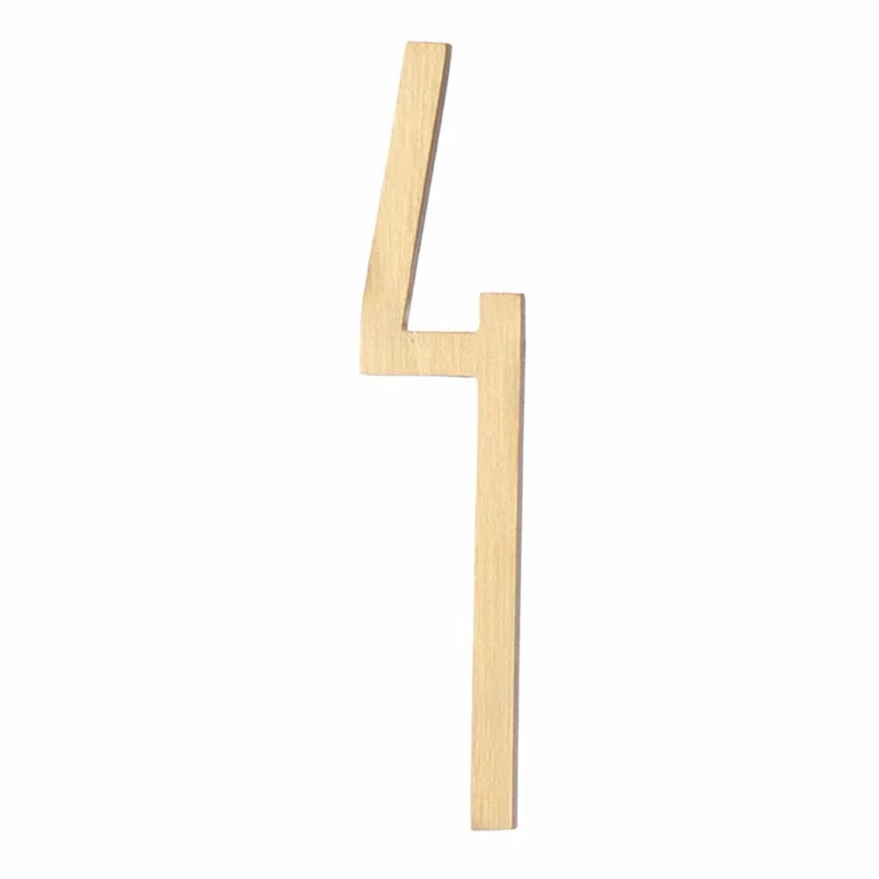 Solid Brass Alphabet Letters and Numbers – Adhesive DIY Door Decor for Home, Hotel, and Baby Names