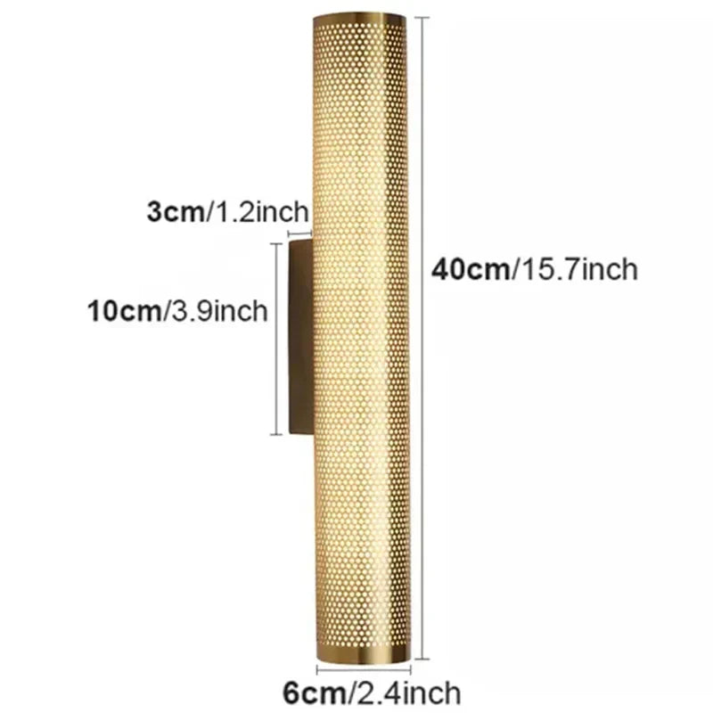 Brass Iron Wall Lamp - LED Indoor Decor Wall Light, Luxury Sconce for Mirror Lights, Living Room, Bedroom, Loft, and Retro Corridor Lighting