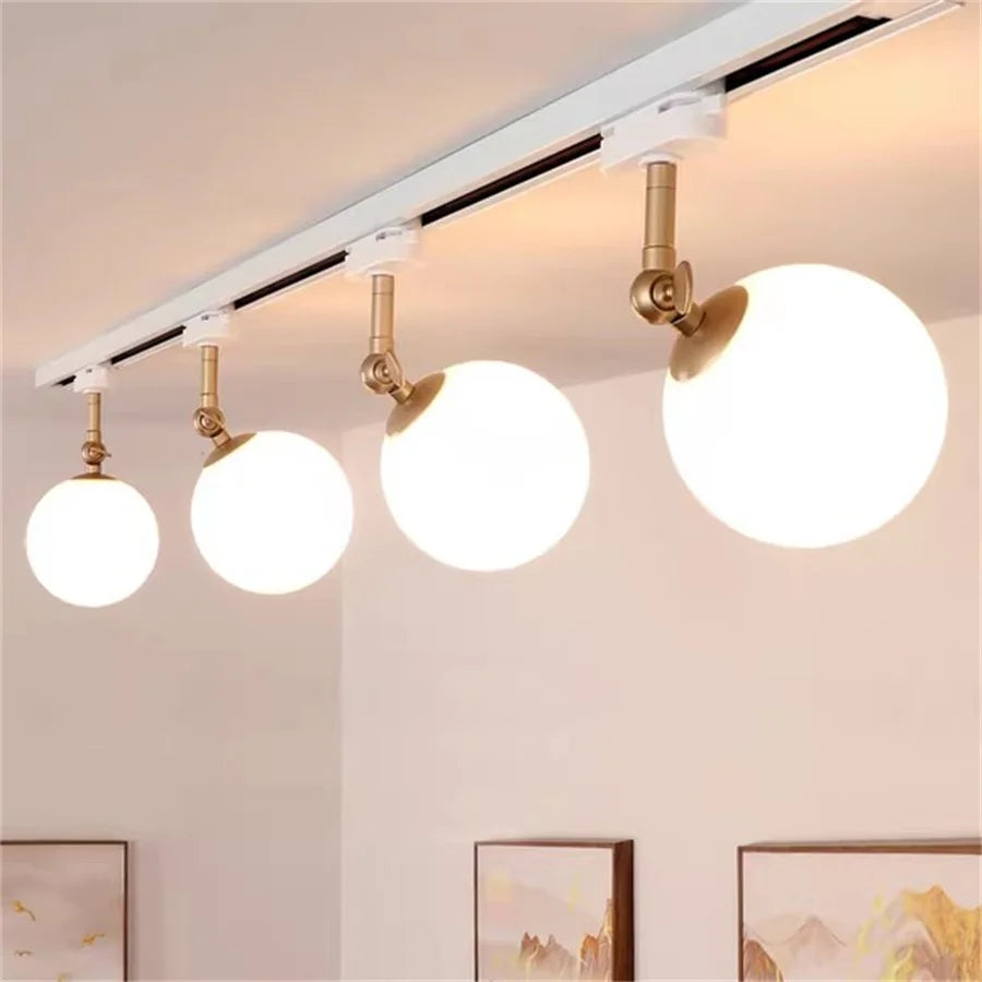 10W Nordic LED Track Light with G9 Glass Globe for Ceiling Spotlights