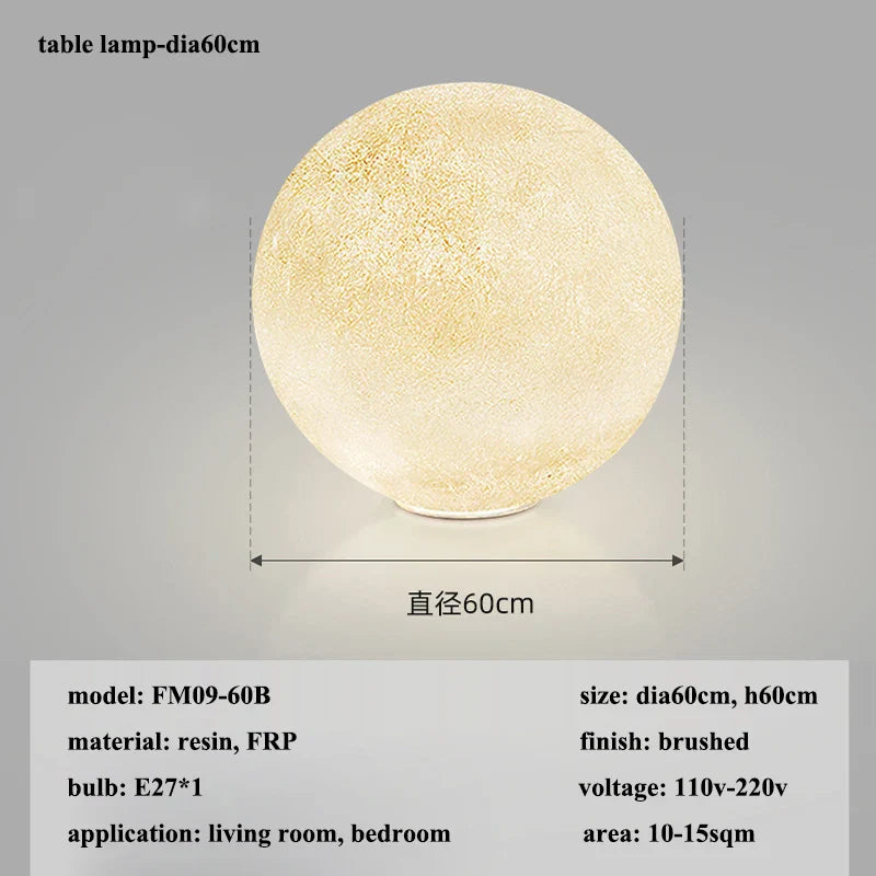 Modern Wabi-Sabi FRP Moon LED Pendant Lights - Unique Decor Chandelier for Living and Dining Rooms, Bedrooms, and Kitchens