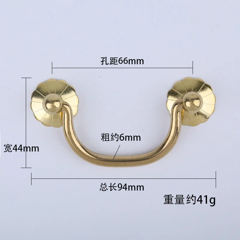 Antique Brass Arch Cabinet Pulls – Vintage Drawer Handles for Home Improvement