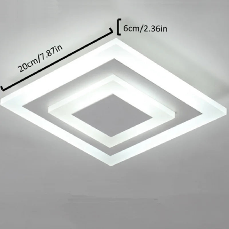 Elegant LED Acrylic Ceiling Light - Dimmable Lighting Fixture for Living Room, Bedroom, and More