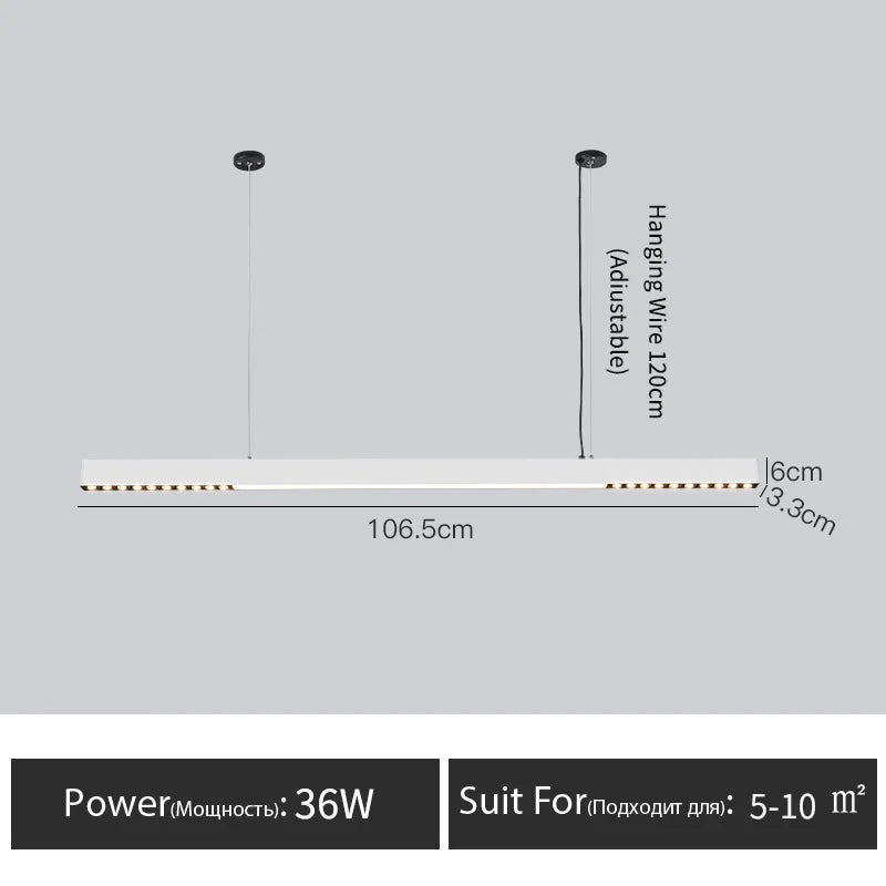 Sleek One-Word Chandelier - Minimalist Lighting for Dining Rooms, Kitchens, and Offices