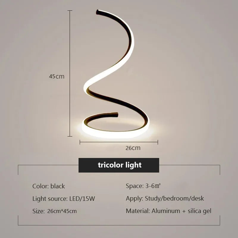 Modern LED Table Lamp with Dimmer Switch - Stylish and Adjustable Desk Light for Study, Reading, and Bedside