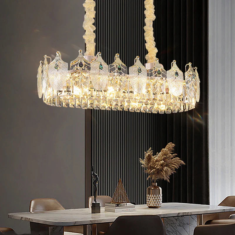 New Crystal Glass Chandelier - Luxury Modern Home Decor Lighting Fixture for Living Rooms and Bedrooms