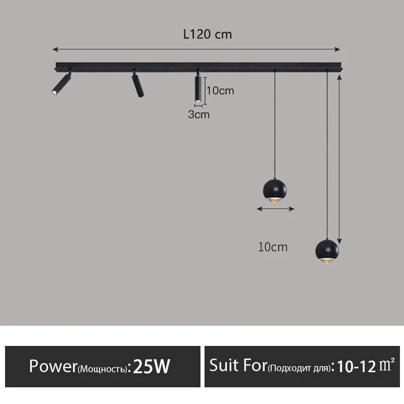 Nordic LED Ceiling Lamp - Modern Strip Design for Restaurants, Bars, Kitchen Islands, and Dining Rooms