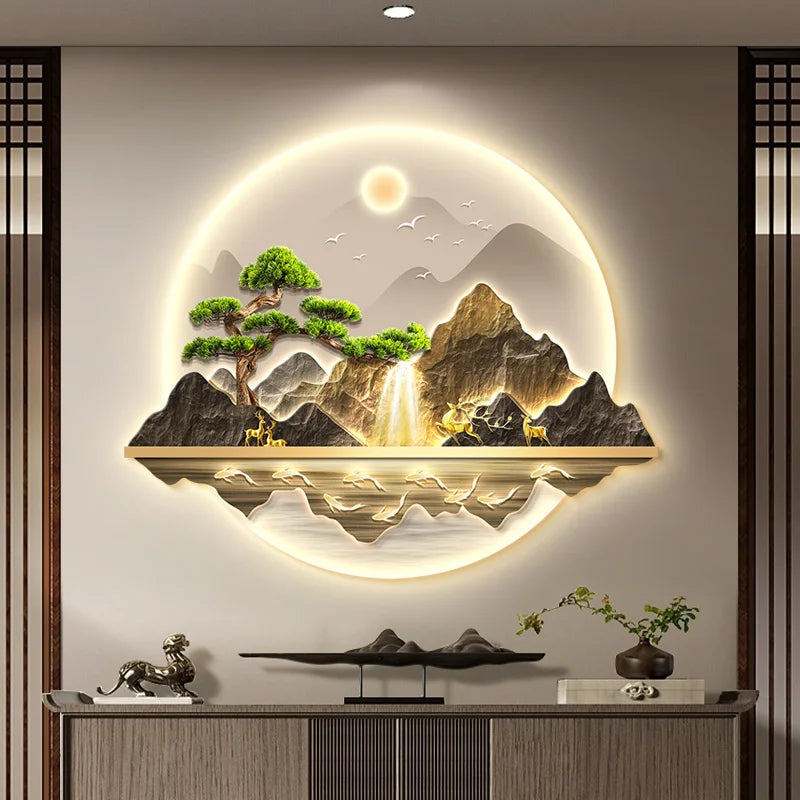 Dlight Decor Wealth Landscape Wall Lamp Mural