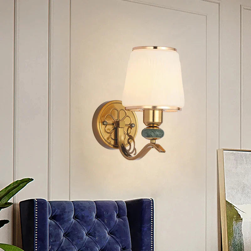 Joanna American Style Golden Bedside Lamp - Elegant Lighting for Your Home