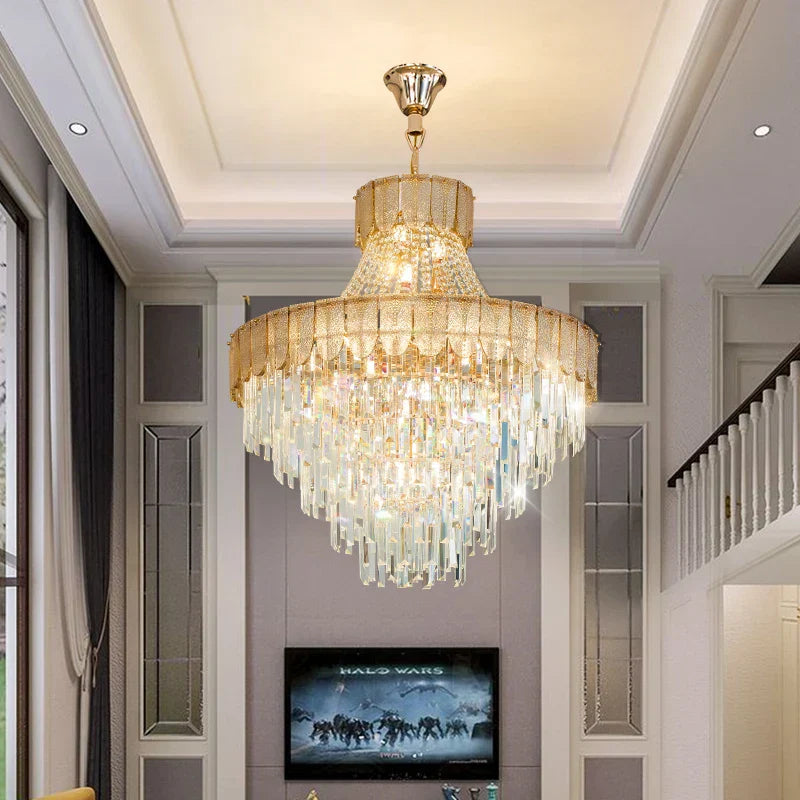 High-End Crystal Chandelier - Artistic Lighting for Living and Dining Spaces, Luxury Hotels, and Duplex Homes