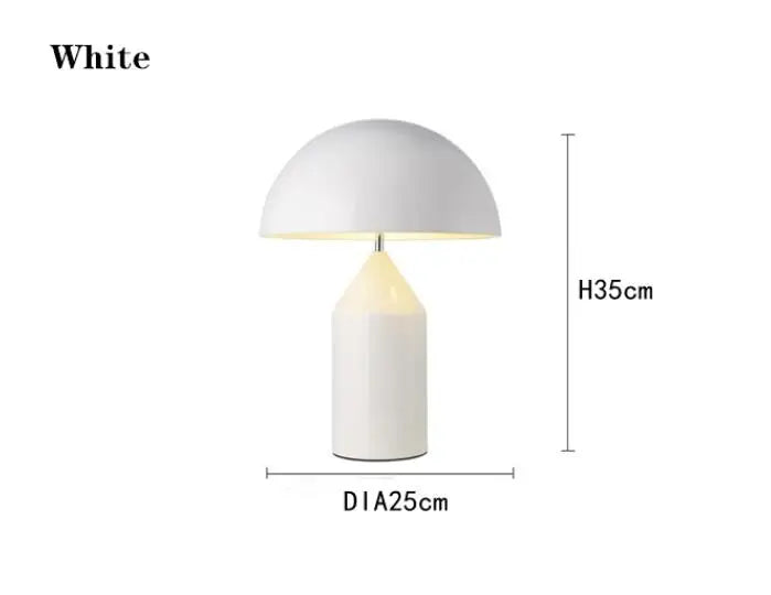 Electroplated Nordic Mushroom Table Lamp - Modern LED Desktop Decor for Living, Dining, and Bedrooms