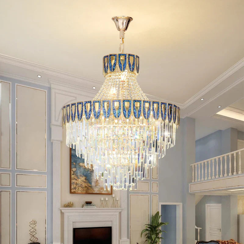High-End Crystal Chandelier - Artistic Lighting for Living and Dining Spaces, Luxury Hotels, and Duplex Homes