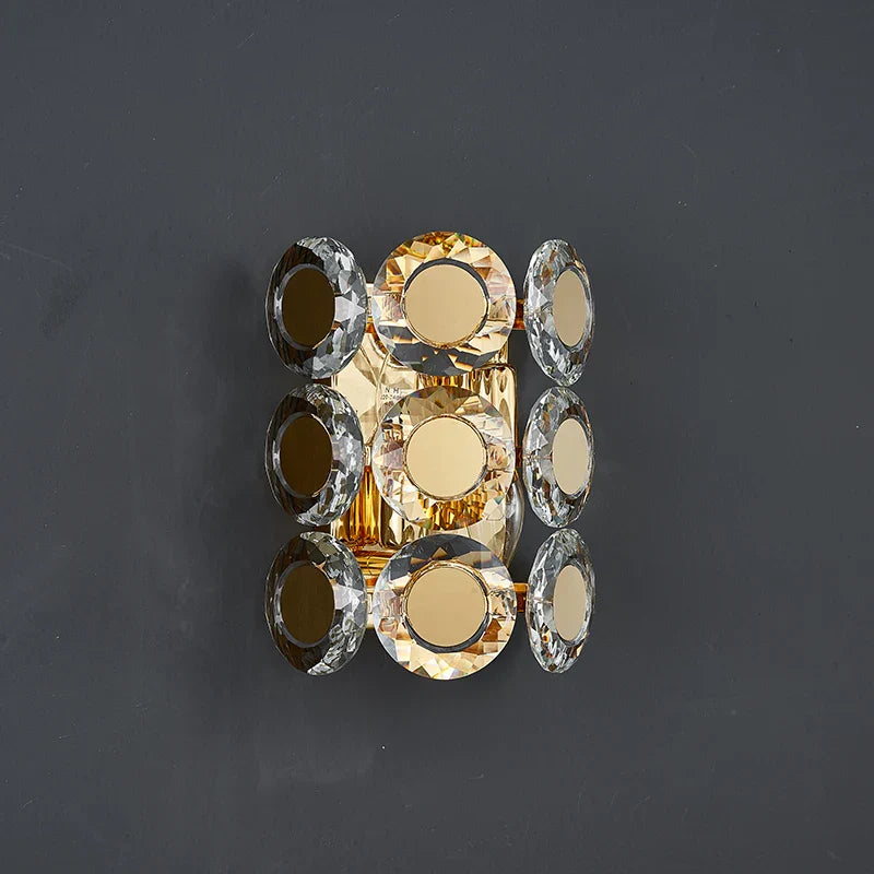 Nova New Design Creative Round Crystal Wall Lamp Art Sun Modeling Background Wall Hallway Stairwell Lighting Modern Led Wall Lamp