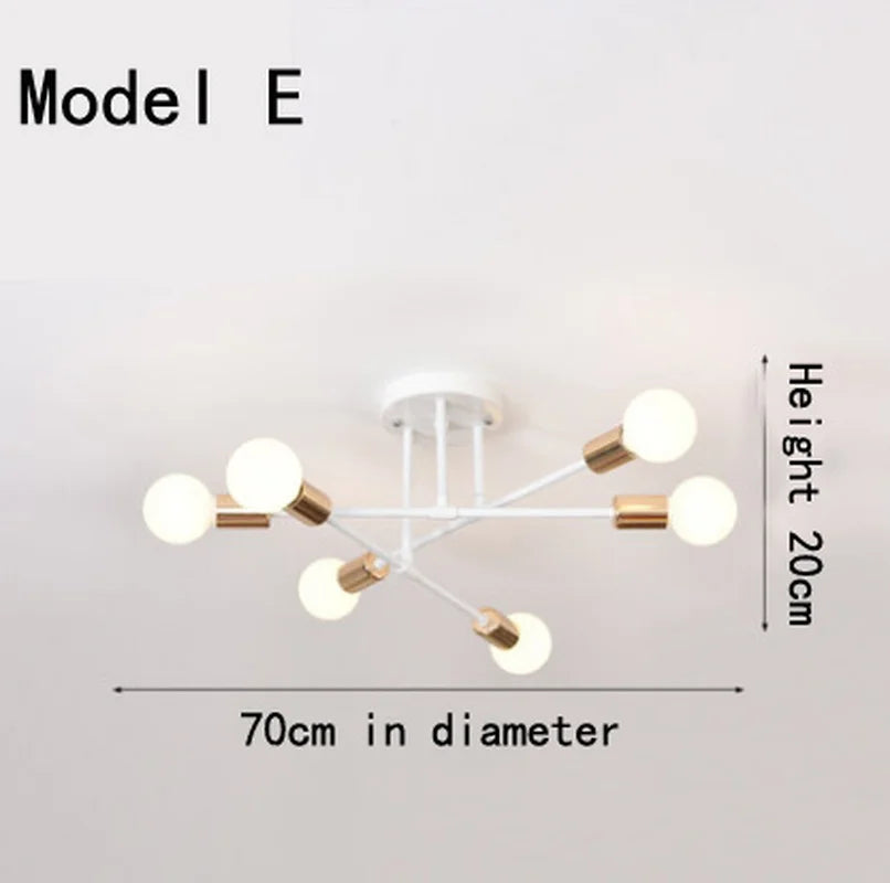 Eva's Brushed Antique Gold ceiling light