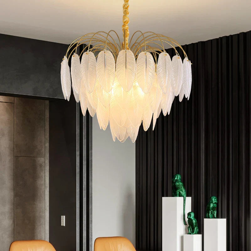 Postmodern Light Luxury Crystal Chandelier - Nordic Minimalist Elegance for Living Rooms, Bedrooms, and Dining Spaces