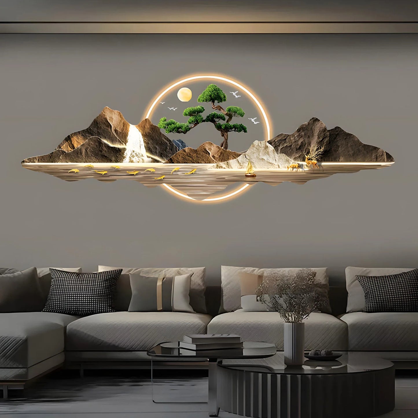 Dlight Decor Acrylic Carved LED Wall Art Light