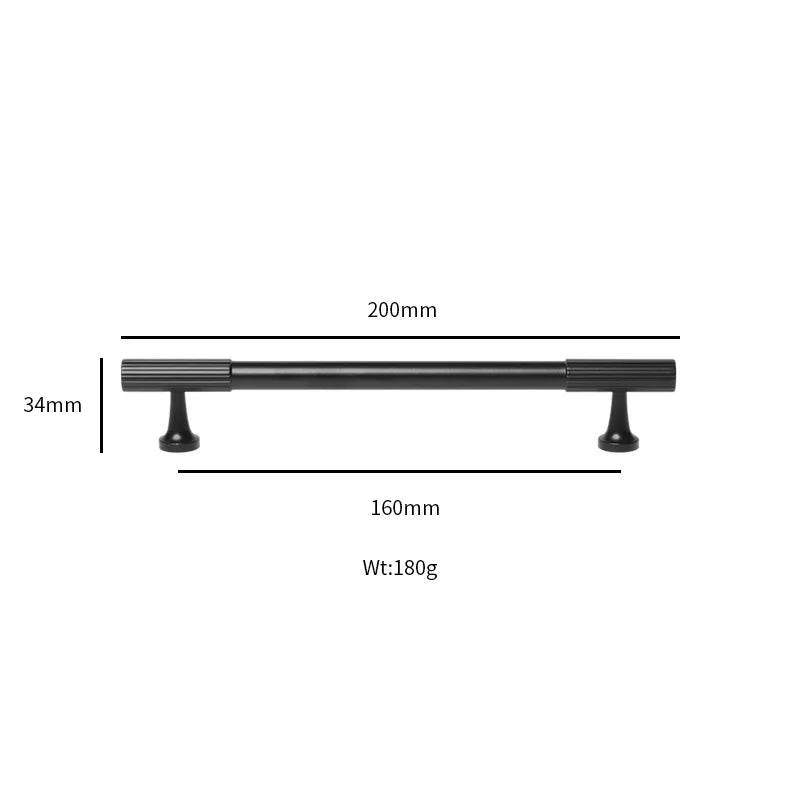 Black Vertical Line Brass Furniture Handles – Cabinet Drawer Knobs and Wardrobe Pulls