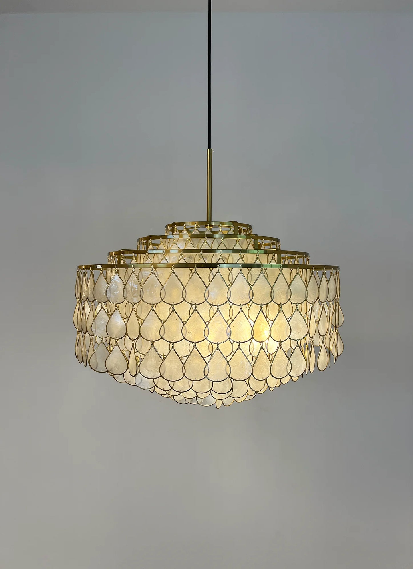 Teardrops Tiered Shell Pendant Light