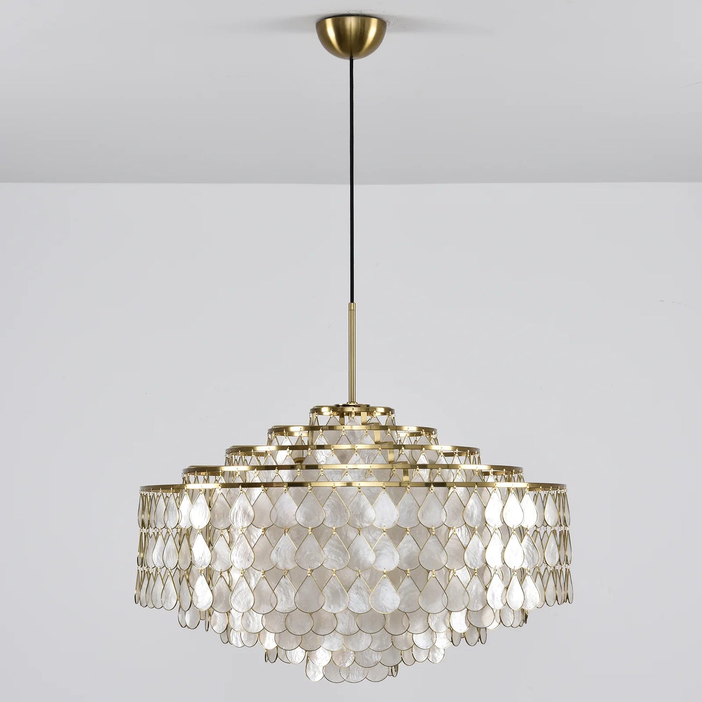 Teardrops Tiered Shell Pendant Light