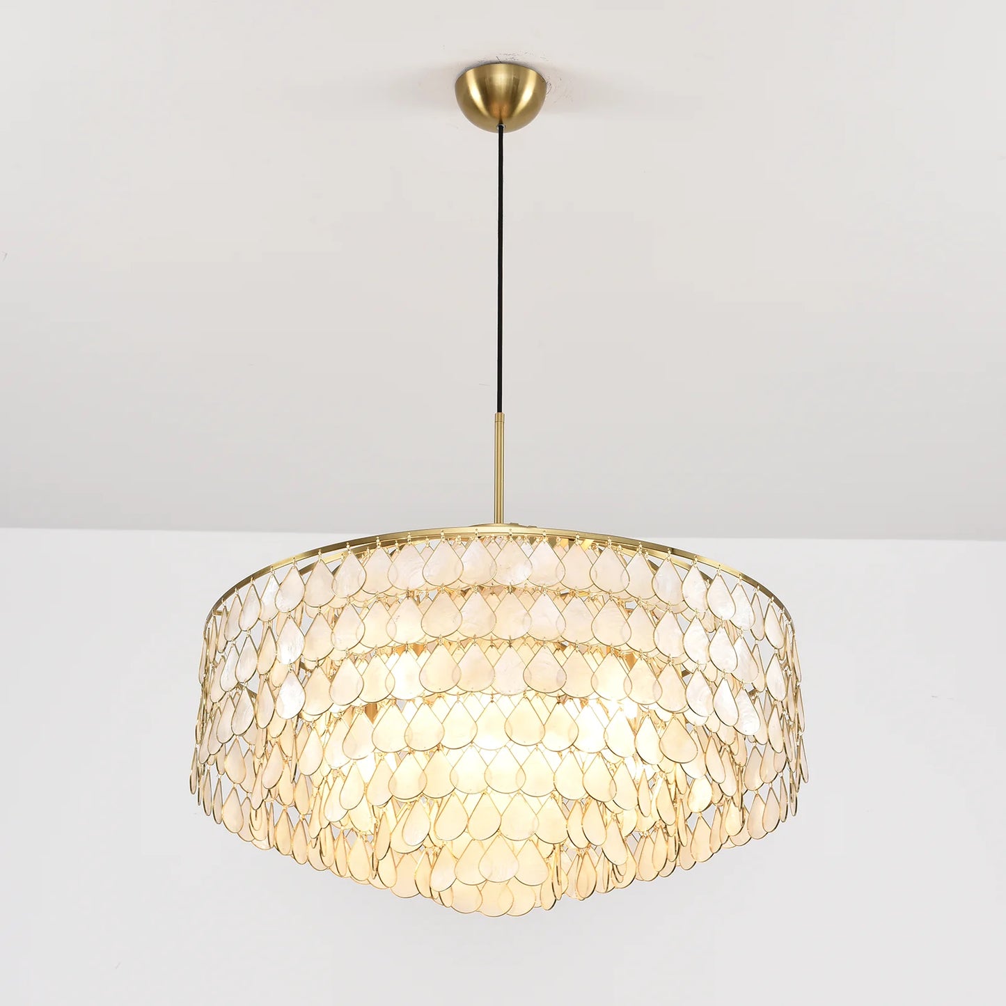 Teardrops Tiered Shell Pendant Light