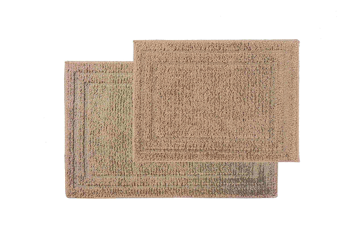Bibb Home 2 Piece Microfiber Shag Bath Mat Set.