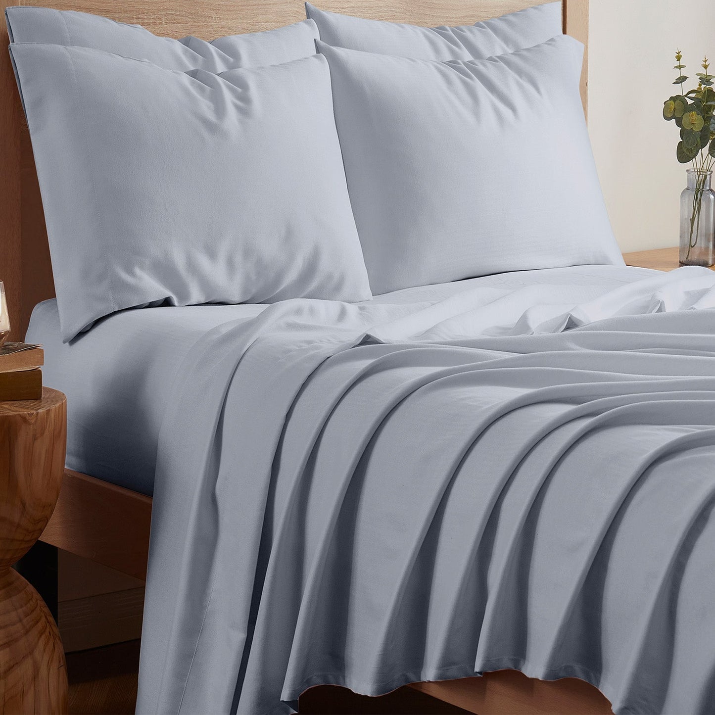 Kathy Ireland 1200tc 6 Piece Cotton Rich Damask Stripe Sheet Set