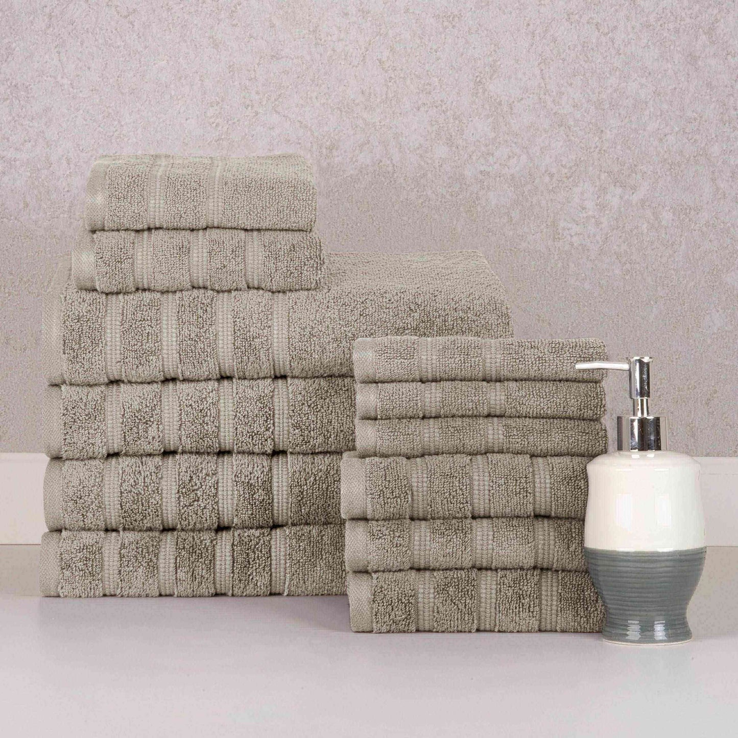Bibb Home Zero Twist Egyptian Cotton Towel Set.