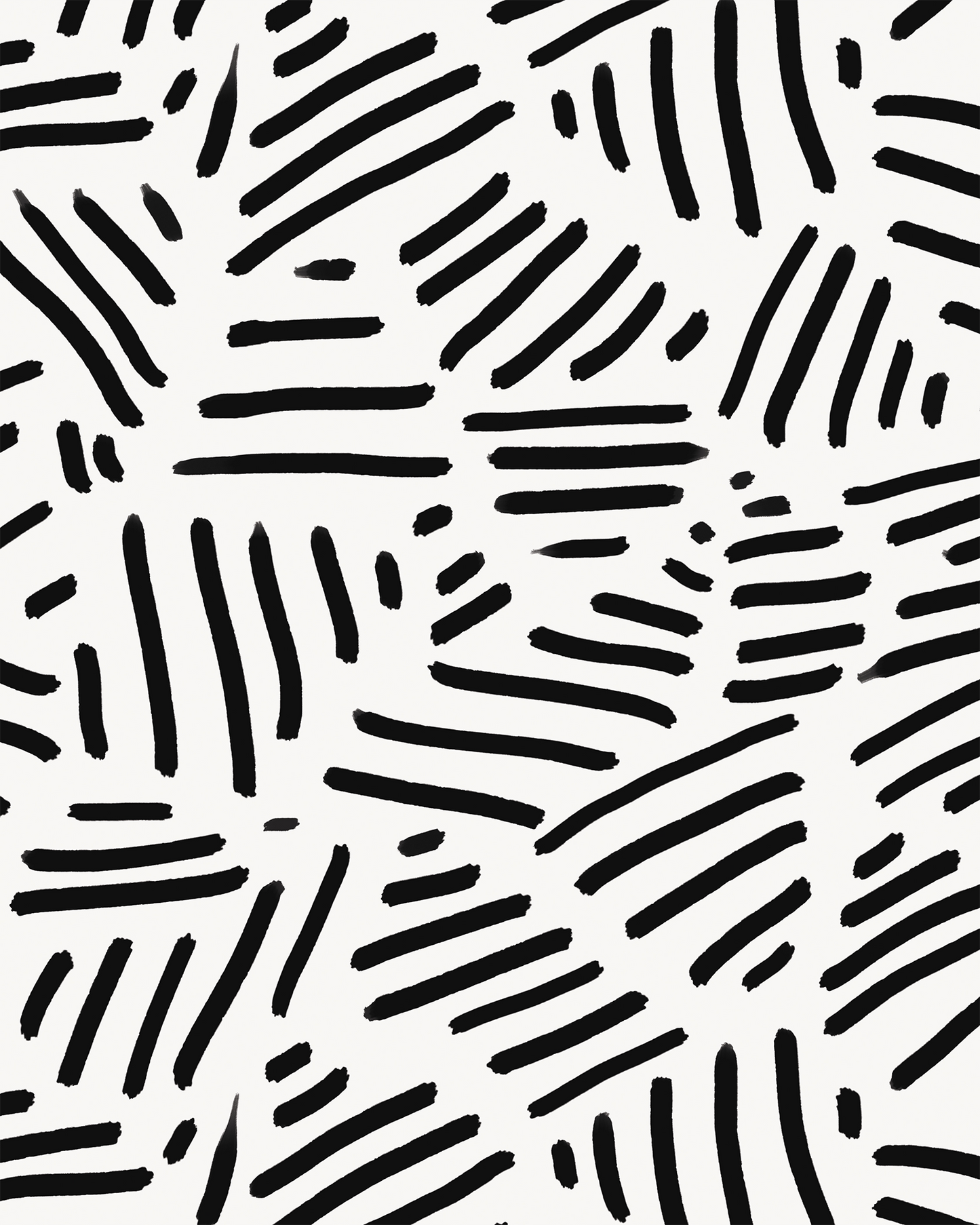 Simple Stripes Wallpaper, white & black