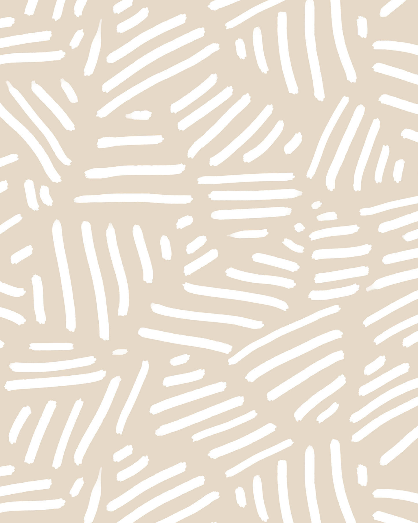 Simple Stripes Wallpaper, tan and white