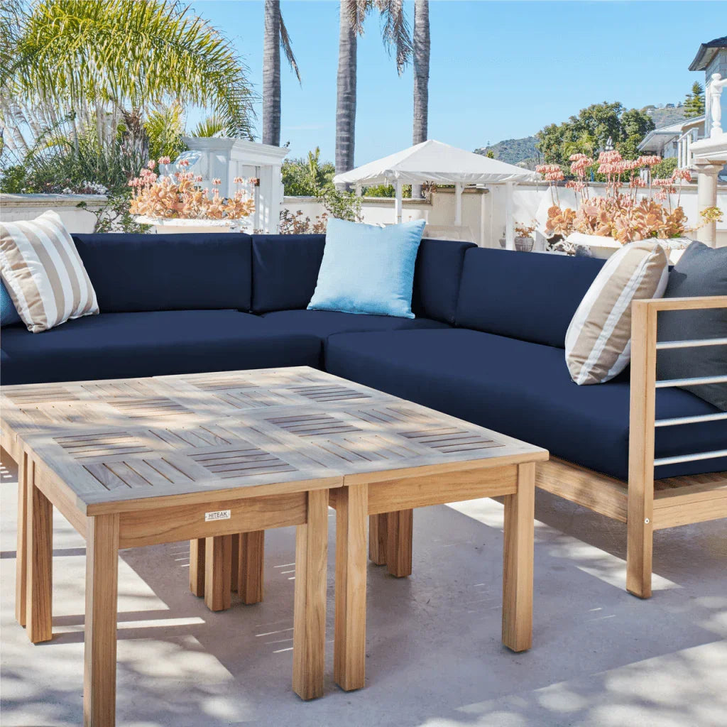 SoHo Patio Sectional Deep Sofa Set with Sunbrella 7PC