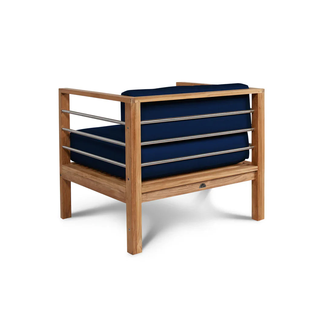 SoHo Teak Outdoor Club Chair Sunbrella Cushion