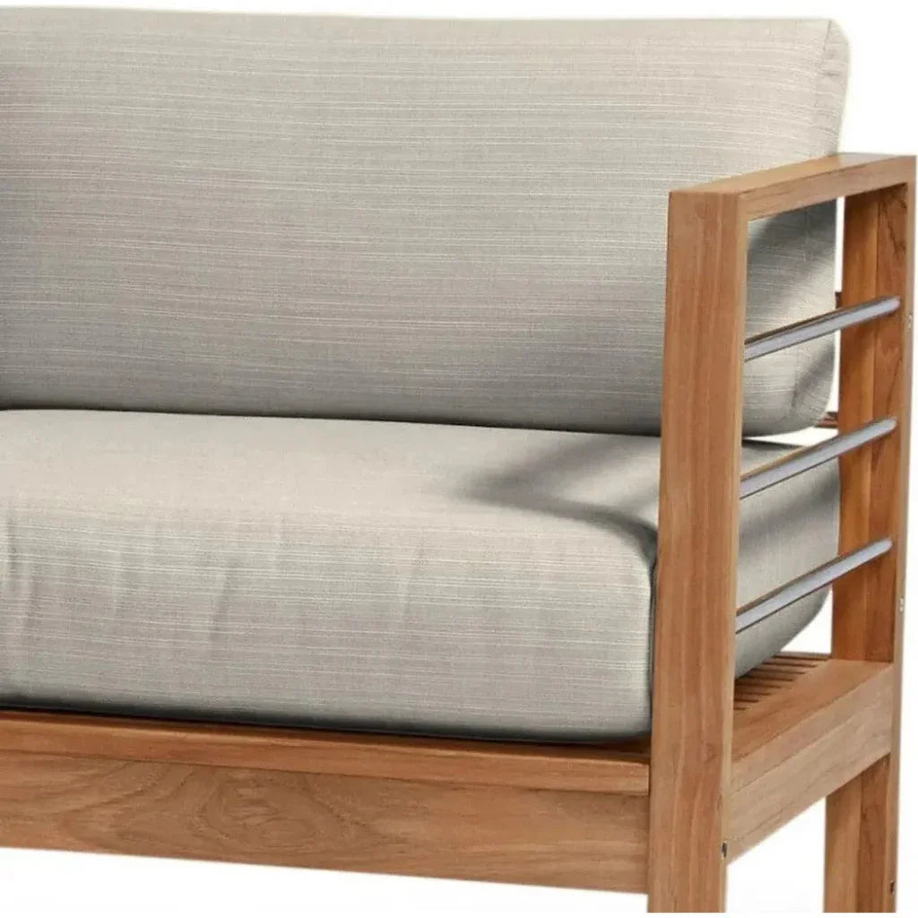 SoHo Teak Outdoor Club Chair Sunbrella Cushion