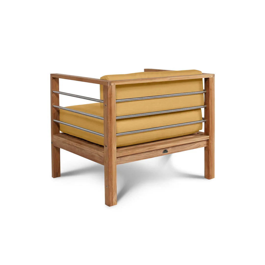 SoHo Teak Outdoor Club Chair Sunbrella Cushion