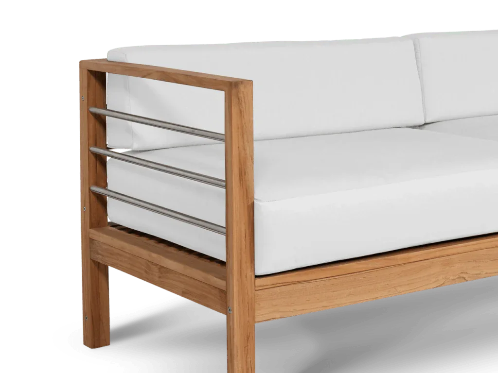 SoHo Three Person Patio Sofa with Sunbrella Cushions
