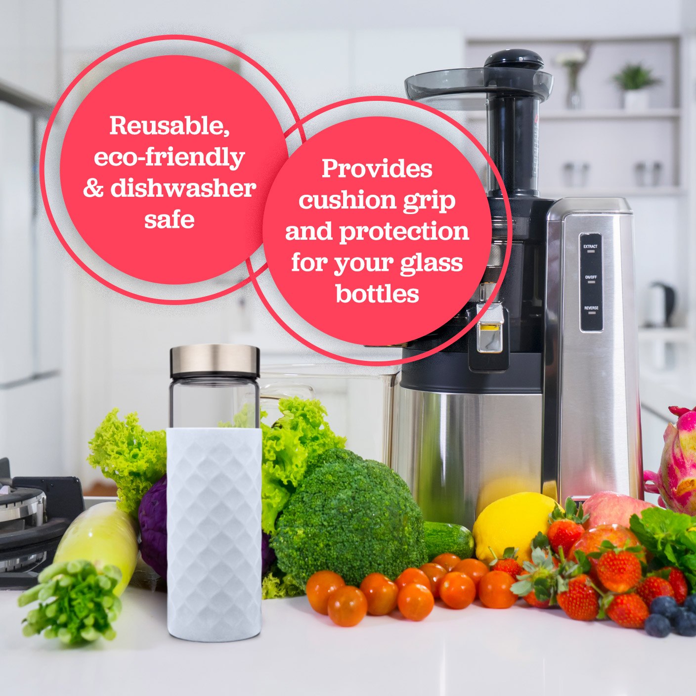 Diamond Lattice Silicone Bottle Sleeves Set, for 16oz Bottles