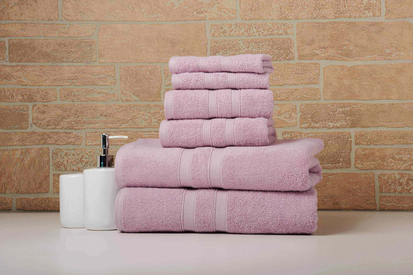 Bibb Home 6 Piece Egyptian Cotton Towel Set.