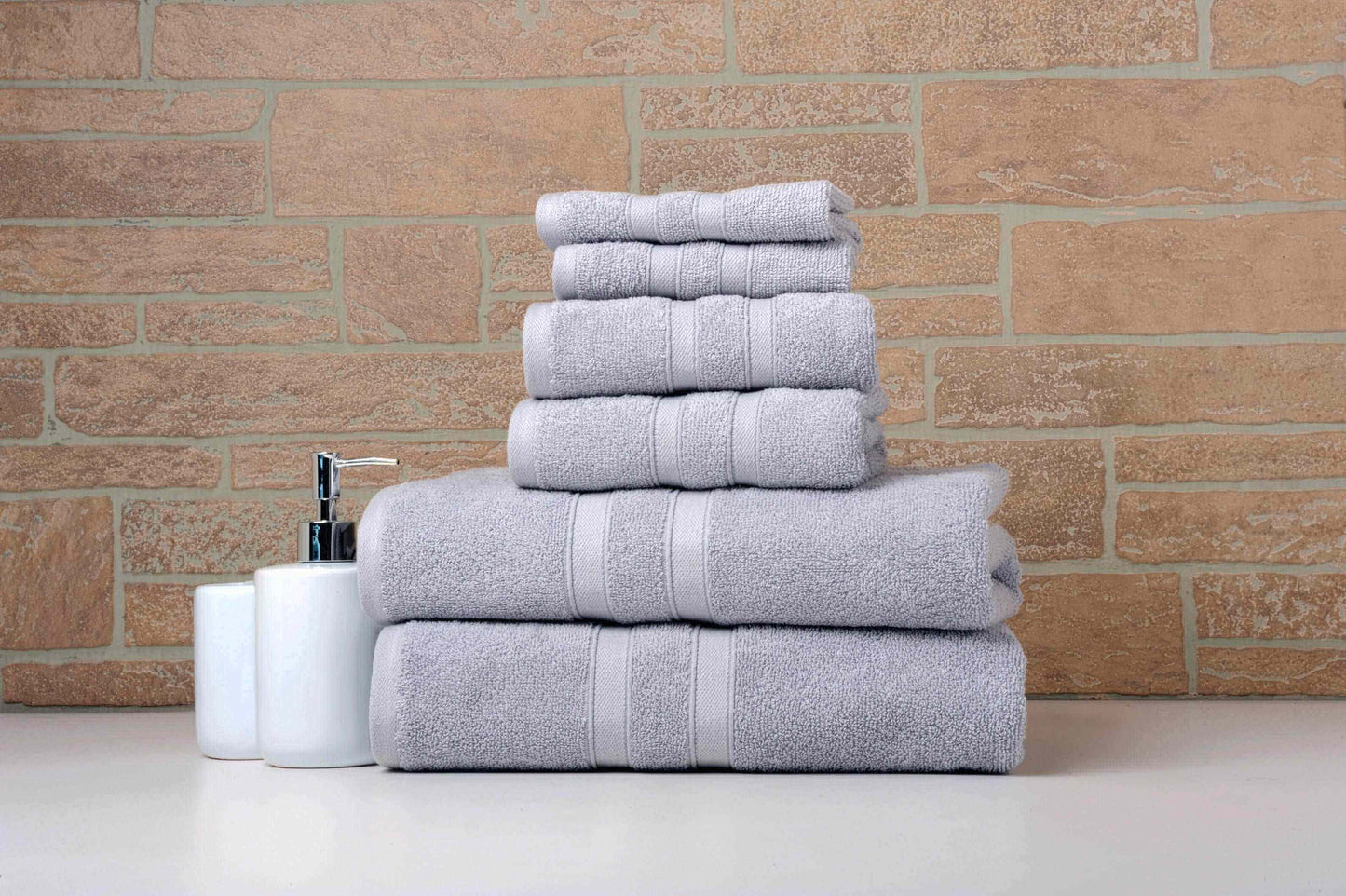 Bibb Home 6 Piece Egyptian Cotton Towel Set.