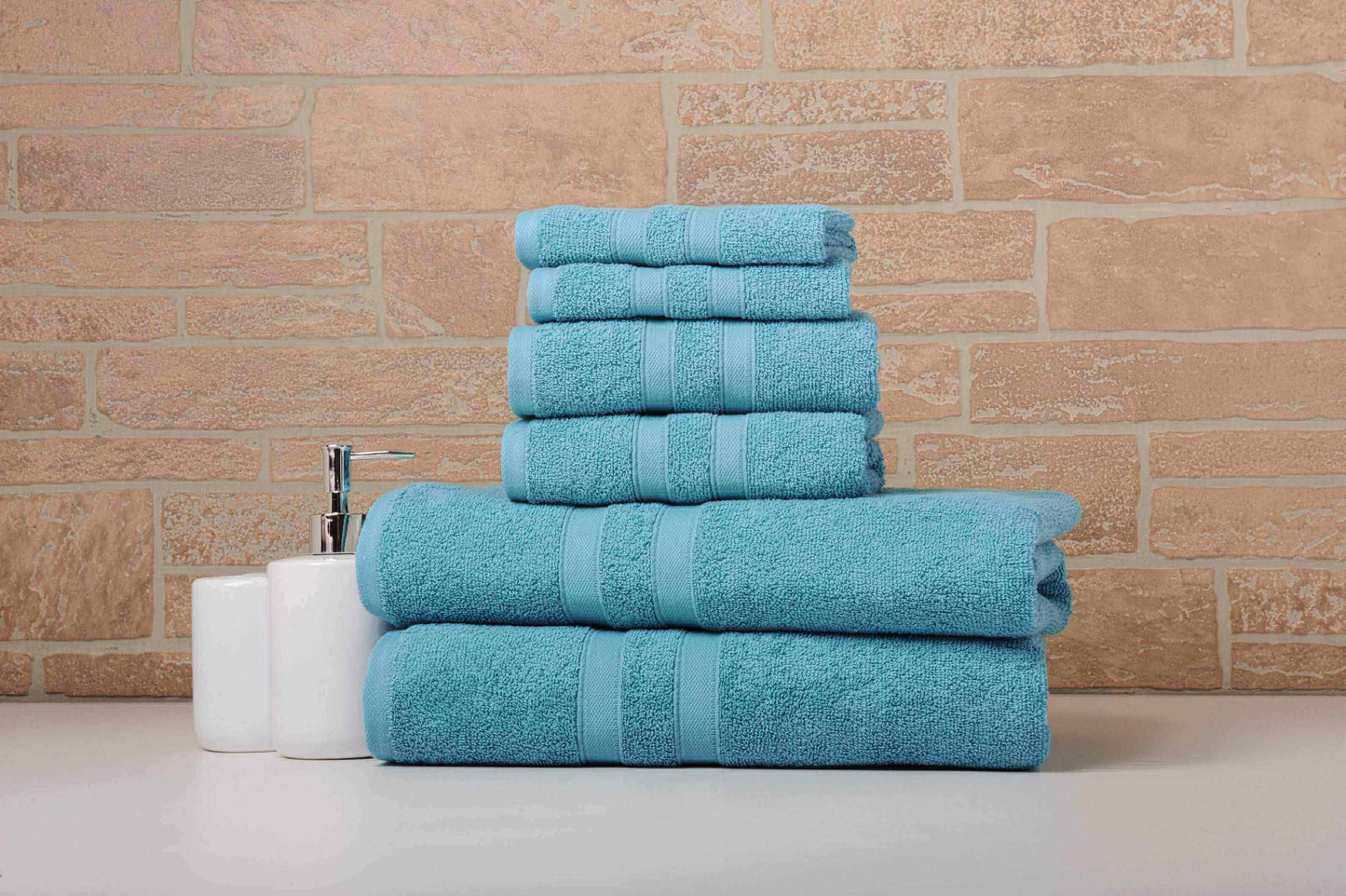 Bibb Home 6 Piece Egyptian Cotton Towel Set.